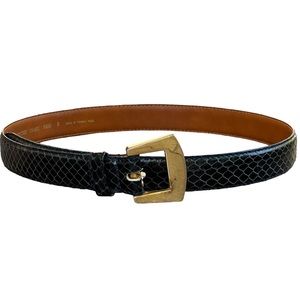 Jana Snakeskin Belt Reptile Gray Authentic Genuine Leather Women’s Size Small